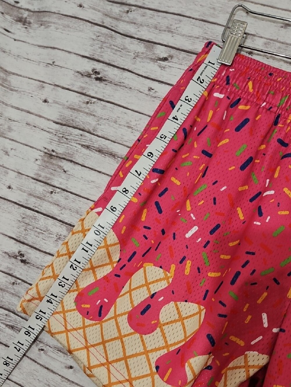 Men's Athletic Shorts — Pink Sprinkle Ice Cream Print - Picture 2 of 9